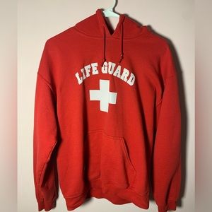 gildan red, lifeguard sweatshirt